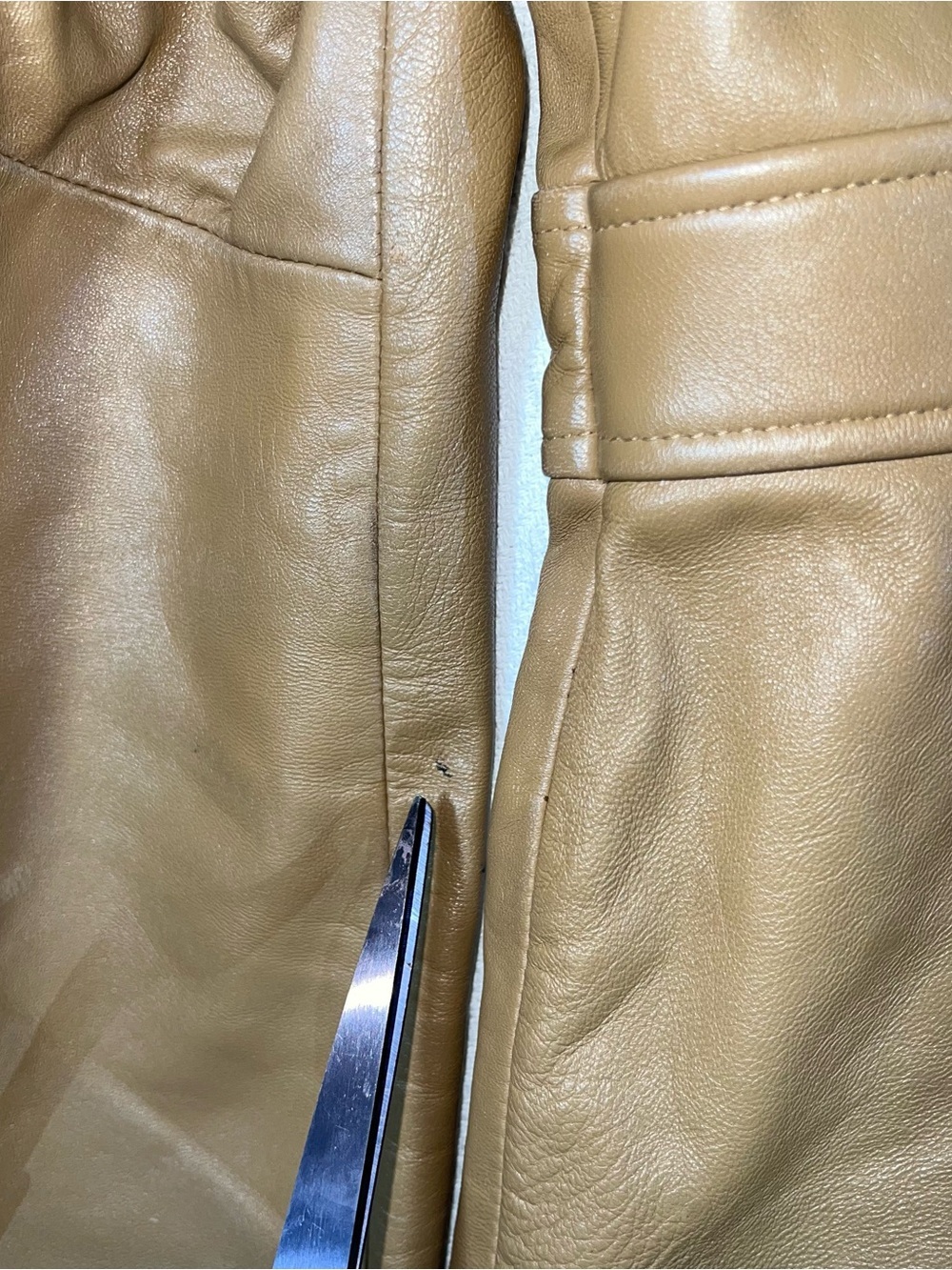 Kenneth Cole Reaction Womens Genuine Leather Moto Jacket Size M Soft Comfortable - Picture 9 of 11